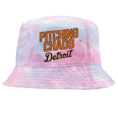 Pitching Chaos Detroit Tie-Dyed Bucket Hat