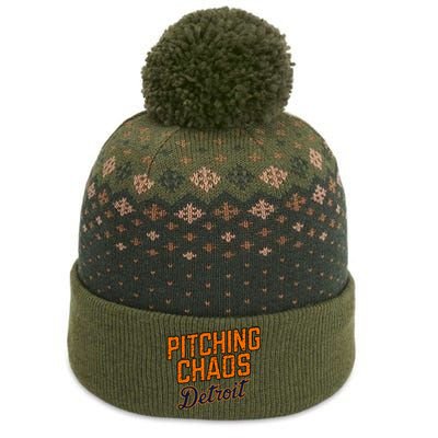 Pitching Chaos Detroit The Baniff Cuffed Pom Beanie