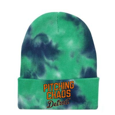 Pitching Chaos Detroit Tie Dye 12in Knit Beanie