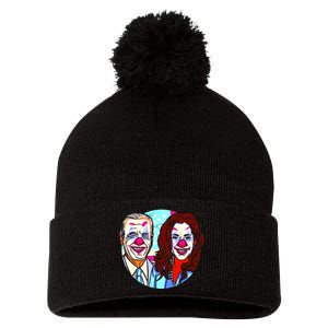 Political Clowns Design Pom Pom 12in Knit Beanie