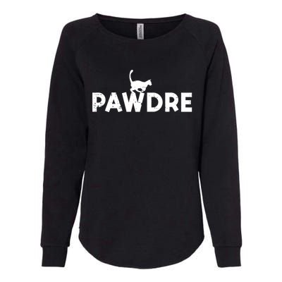 Pawdre Cat Dad Cute Fur Papa Fathers Day Pet Paw Daddy Womens California Wash Sweatshirt