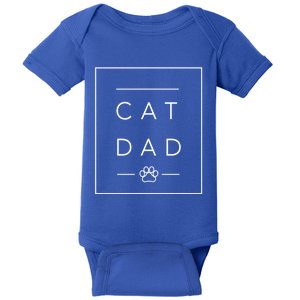 Proud Cat Dad Gift Cool Cat Dad Paw Print Funny Gift Baby Bodysuit