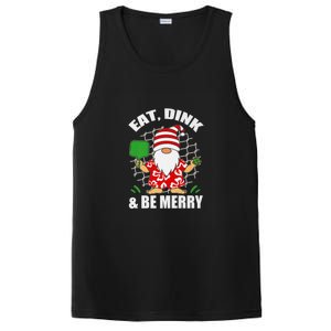 Pickleball Christmas Eat Dink And Be Merry Pickleball Santa PosiCharge Competitor Tank