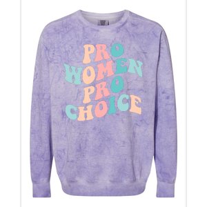 Pro Choice Equal Rights Feminist Retro Colorblast Crewneck Sweatshirt