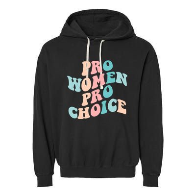 Pro Choice Equal Rights Feminist Retro Garment-Dyed Fleece Hoodie