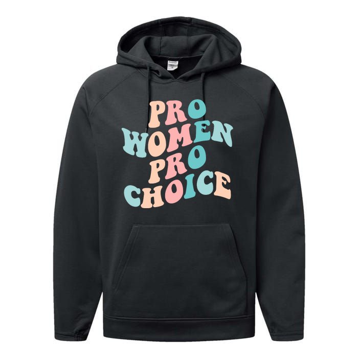 Pro Choice Equal Rights Feminist Retro Performance Fleece Hoodie