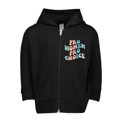 Pro Choice Equal Rights Feminist Retro Toddler Zip Fleece Hoodie