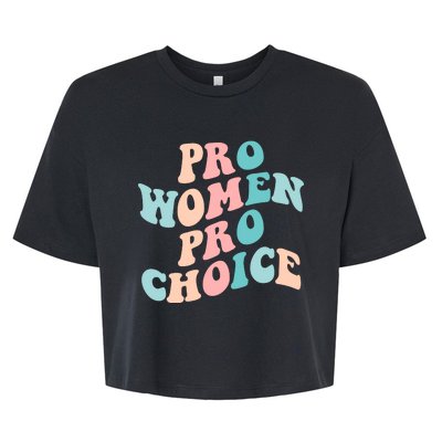 Pro Choice Equal Rights Feminist Retro Bella+Canvas Jersey Crop Tee