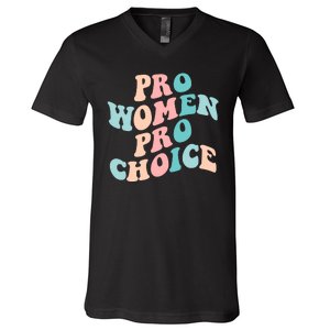 Pro Choice Equal Rights Feminist Retro V-Neck T-Shirt