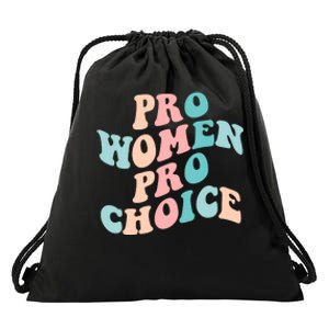 Pro Choice Equal Rights Feminist Retro Drawstring Bag