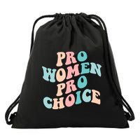 Pro Choice Equal Rights Feminist Retro Drawstring Bag