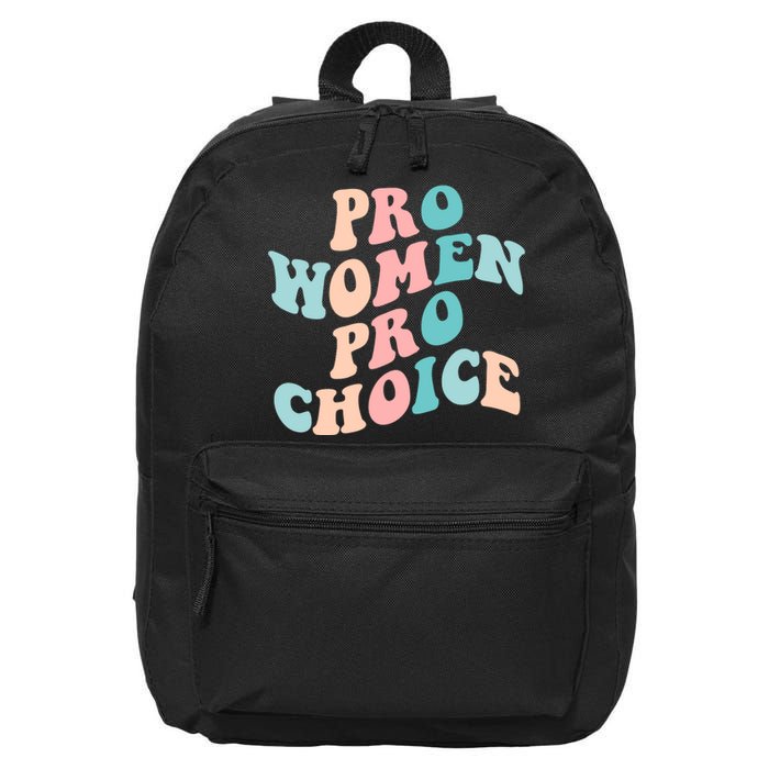 Pro Choice Equal Rights Feminist Retro 16 in Basic Backpack