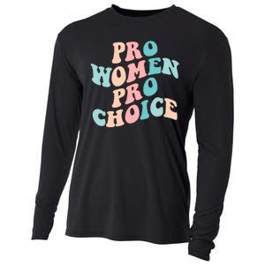 Pro Choice Equal Rights Feminist Retro Cooling Performance Long Sleeve Crew