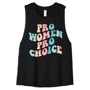 Pro Choice Equal Rights Feminist Retro Women's Racerback Cropped Tank