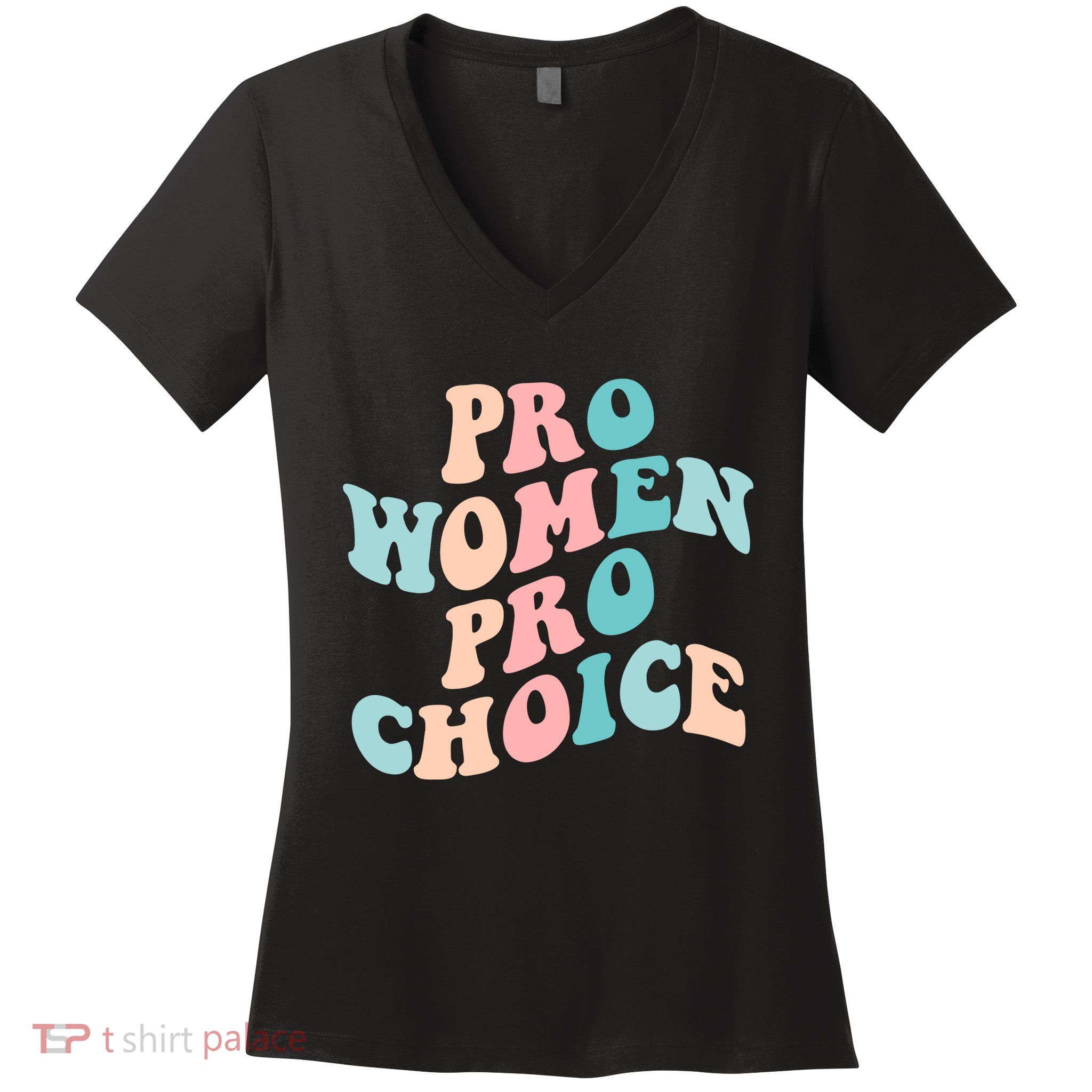 Pro Choice Equal Rights Feminist Retro Women's V-Neck T-Shirt