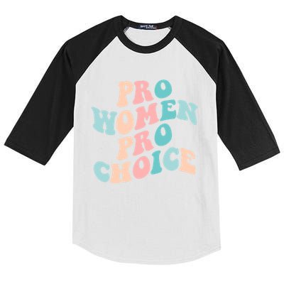 Pro Choice Equal Rights Feminist Retro Kids Colorblock Raglan Jersey