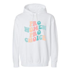 Pro Choice Equal Rights Feminist Retro Garment-Dyed Fleece Hoodie