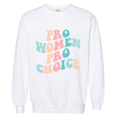 Pro Choice Equal Rights Feminist Retro Garment-Dyed Sweatshirt
