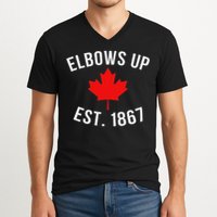 Pro Canada Elbows Up Established 1867 V-Neck T-Shirt