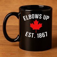 Pro Canada Elbows Up Established 1867 11oz C Handle Ceramic Mug