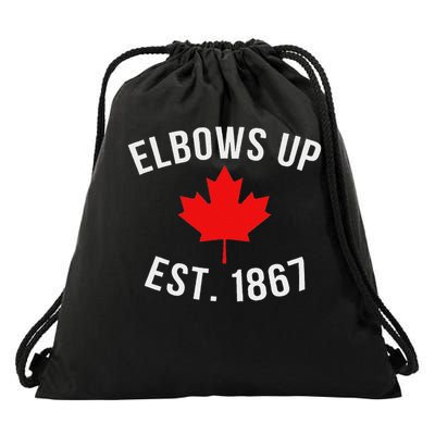 Pro Canada Elbows Up Established 1867 Drawstring Bag