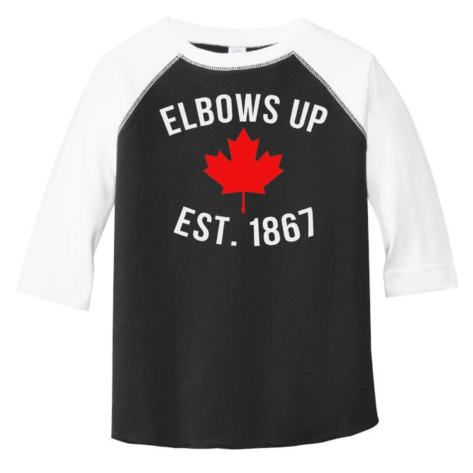 Pro Canada Elbows Up Established 1867 Toddler Fine Jersey T-Shirt