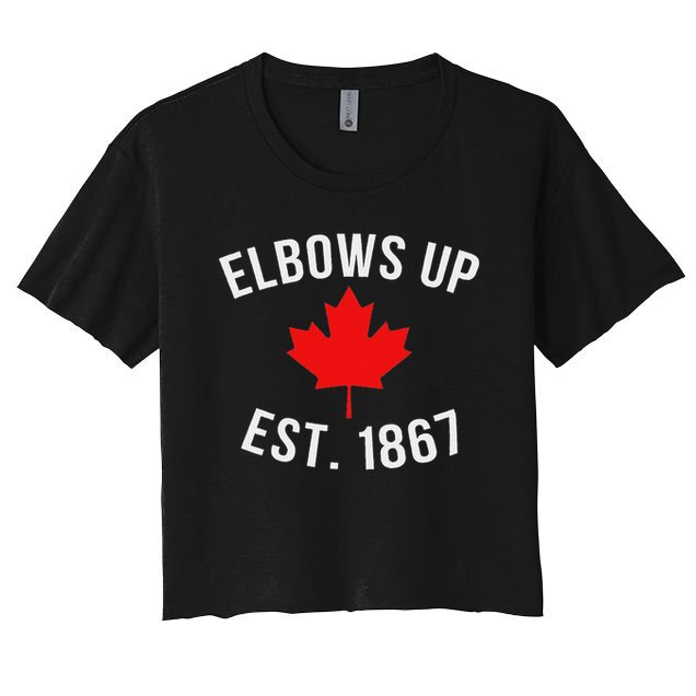 Pro Canada Elbows Up Established 1867 Crop Top