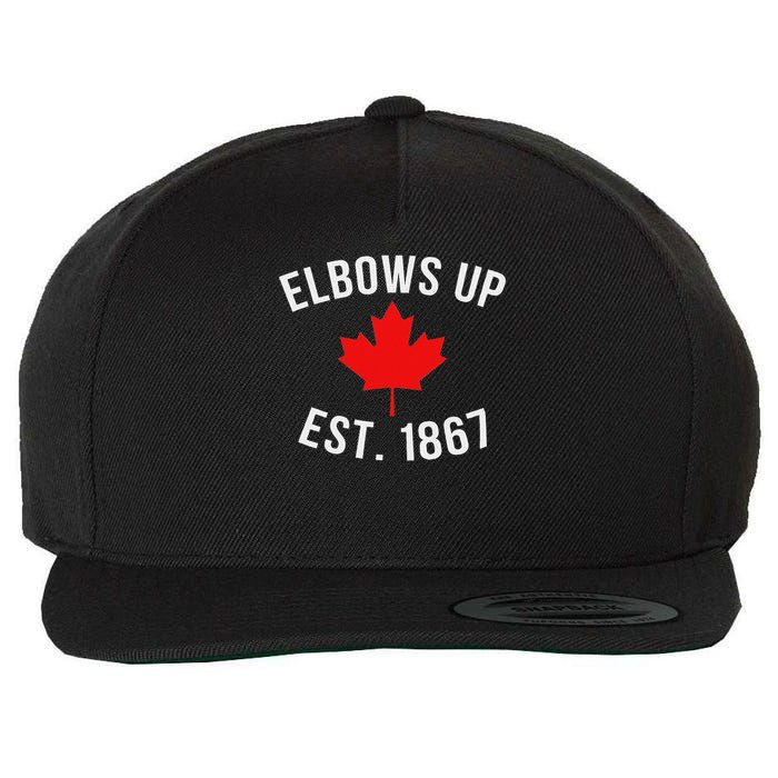 Pro Canada Elbows Up Established 1867 Wool Snapback Cap