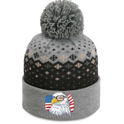 Patriot Cool Eagle USA Flag The Baniff Cuffed Pom Beanie