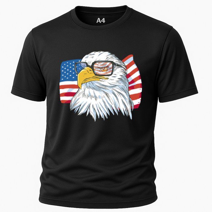 Patriot Cool Eagle USA Flag Cooling Performance Crew T-Shirt
