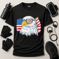Patriot Cool Eagle USA Flag Cooling Performance Crew T-Shirt