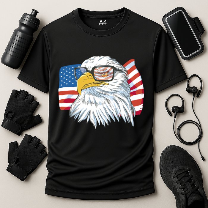 Patriot Cool Eagle USA Flag Cooling Performance Crew T-Shirt