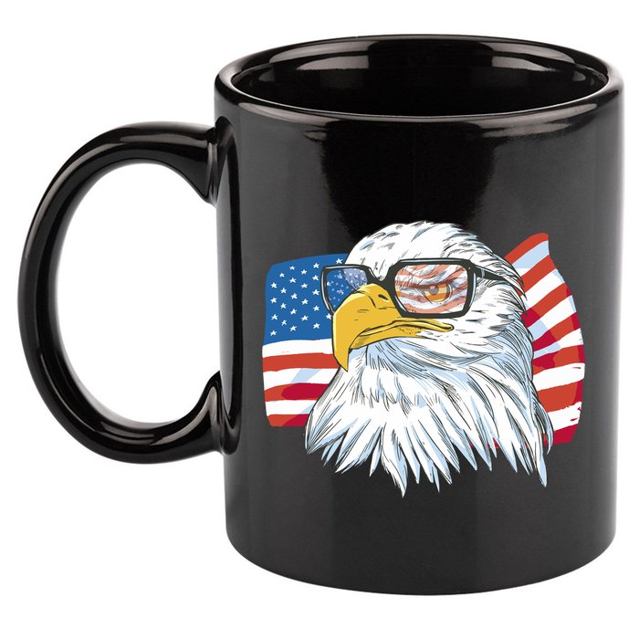 Patriot Cool Eagle USA Flag 11oz C Handle Ceramic Mug
