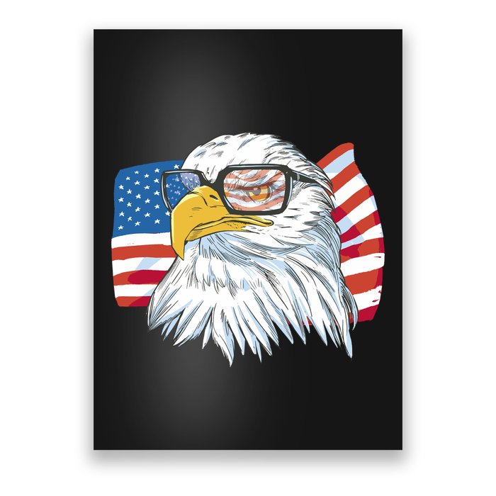 Patriot Cool Eagle USA Flag Poster