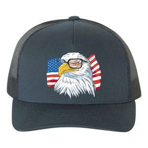 Patriot Cool Eagle USA Flag Yupoong Adult 5-Panel Trucker Hat