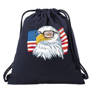 Patriot Cool Eagle USA Flag Drawstring Bag