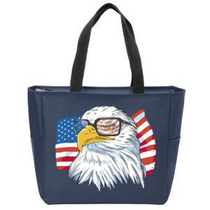 Patriot Cool Eagle USA Flag Zip Tote Bag