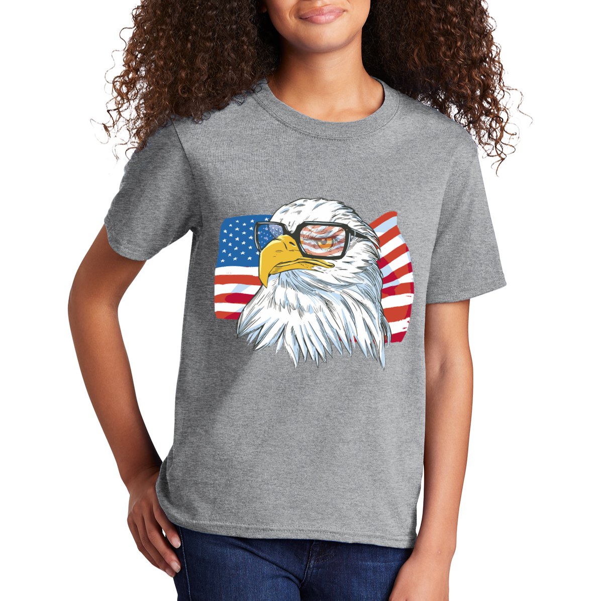 Patriot Cool Eagle USA Flag Kids T-Shirt