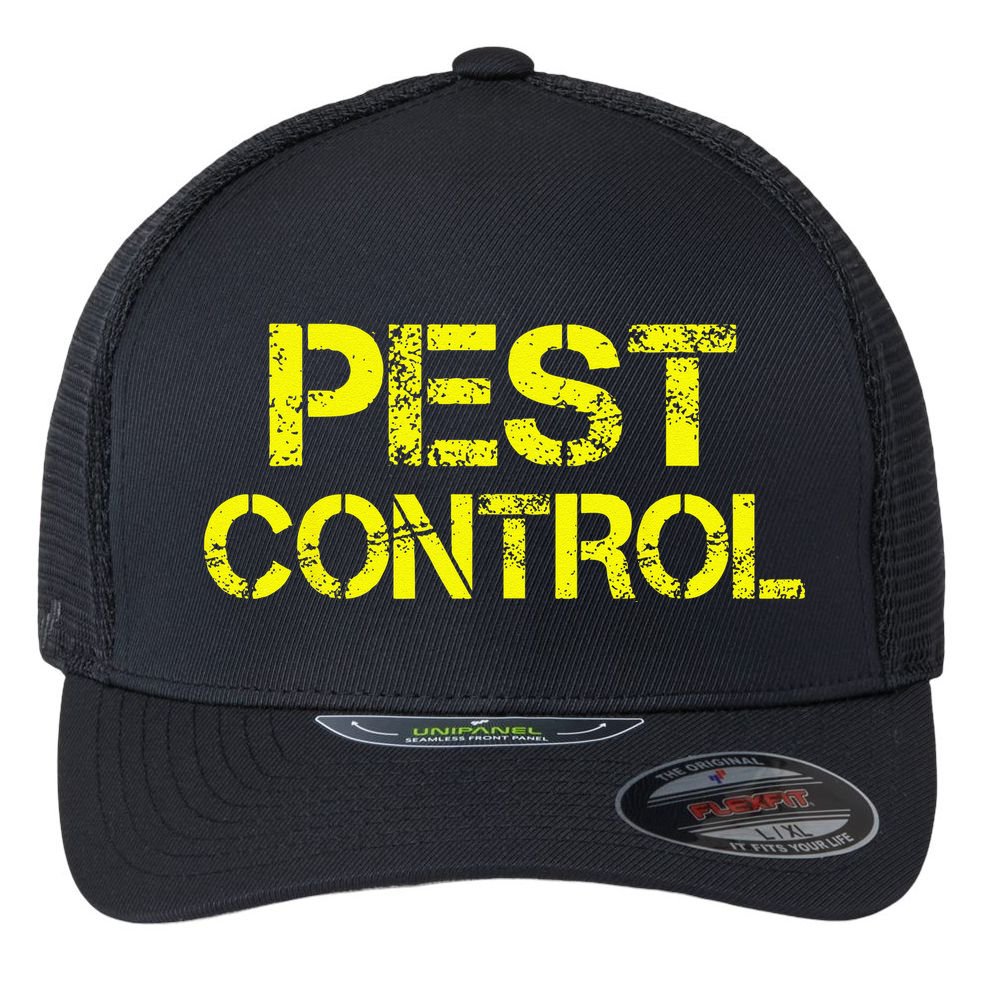 Pest Control Exterminator Halloween Costume Flexfit Unipanel Trucker Cap