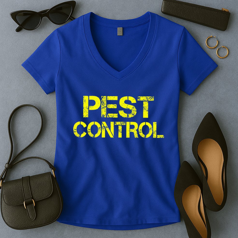 Pest Control Exterminator Halloween Costume Women's V-Neck T-Shirt