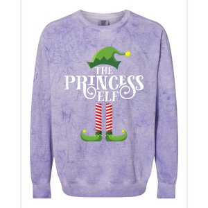 Princess Cute Elf Matching Family Group Christmas Party Colorblast Crewneck Sweatshirt