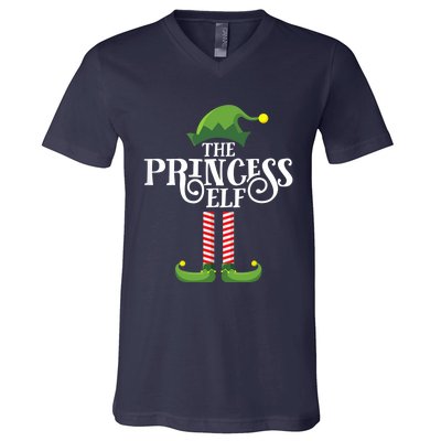 Princess Cute Elf Matching Family Group Christmas Party V-Neck T-Shirt