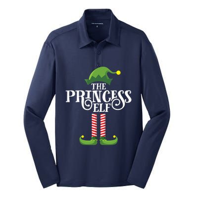 Princess Cute Elf Matching Family Group Christmas Party Silk Touch Performance Long Sleeve Polo