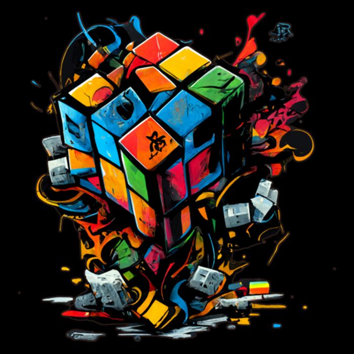 Puzzle Cube Exploding Speed Cubing 80S Vintage Math Gift Cooling Performance Crew T-Shirt