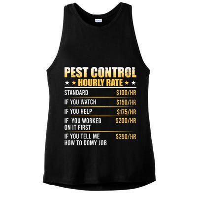 Pest Control Exterminator Pest Controller Hourly Rate Ladies PosiCharge Tri-Blend Wicking Tank