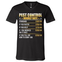 Pest Control Exterminator Pest Controller Hourly Rate V-Neck T-Shirt