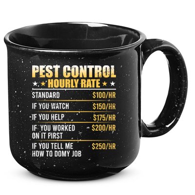 Pest Control Exterminator Pest Controller Hourly Rate 15oz Campfire Ceramic Mug