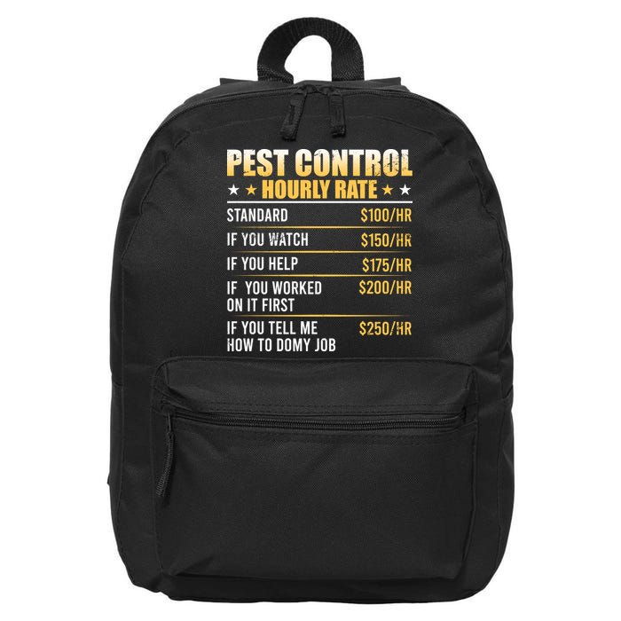 Pest Control Exterminator Pest Controller Hourly Rate 16 in Basic Backpack