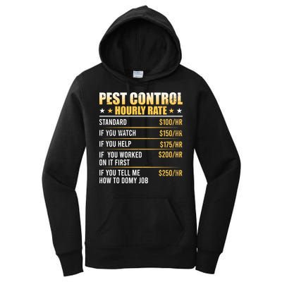 Pest Control Exterminator Pest Controller Hourly Rate Women's Pullover Hoodie