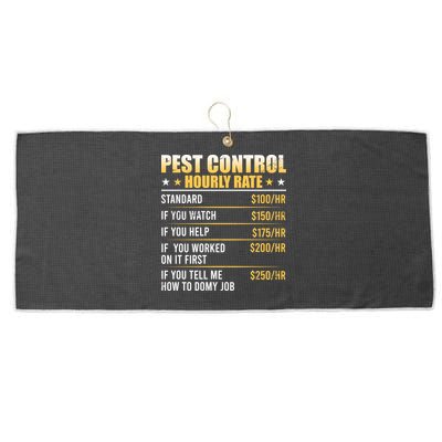 Pest Control Exterminator Pest Controller Hourly Rate Large Microfiber Waffle Golf Towel